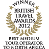 British Travel Awards 2012: Best Medium Tour Operator to North Africa - Winner