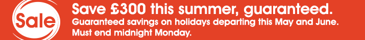 WEEKEND SALE: save GBP300 guaranteed! WEEKEND SALE: save GBP300 guaranteed!
